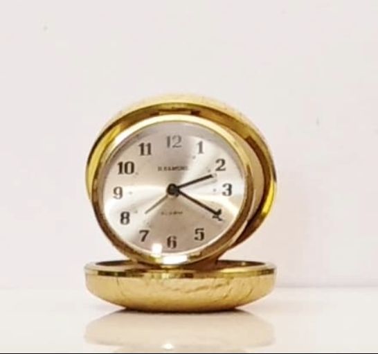Vintage H.Samuel Travel Alarm Clock & Case.